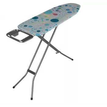 Viso dydžio lyginimo lenta Vileda 4023103218932 — viso dydžio, nerūdijančio plieno kojelės, 1200×380 mm lenta, aukštis 75–96 cm, sulankstoma, lygintuvo laikiklis