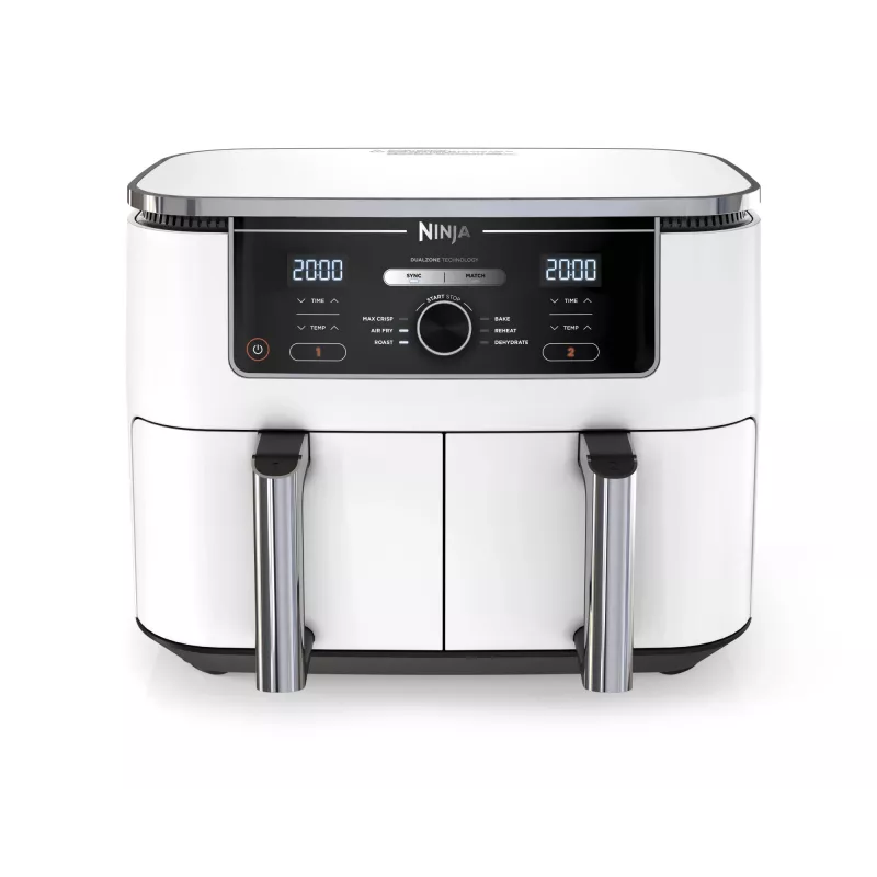 Karšto oro gruzdintuvė Ninja AF400EU Double 9,5 L 2470 W balta, sukamieji ir jutikliniai valdikliai