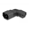 DeLOCK tinklo adapteris IEC 60320 C14 į C13 kištukinis lizdas 10 A 90° kairėn dešinėn juodas