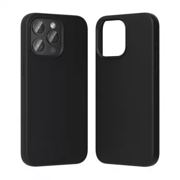 Apsauginis silikoninis dėklas Vention KUFB0-40, skirtas iPhone 15 Pro Max — juodas minkštos dangos dėklas