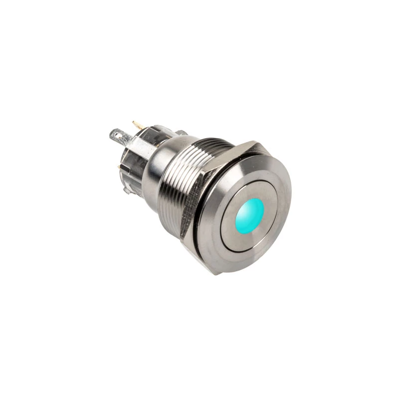 DimasTech Vandalismustaster 22mm Sidabrinėline Dot RGB PD215 mygtukas, 22 mm