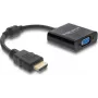 DELOCK HDMI patinas į VGA patelė adapterio kabelis – HDMI (patinas) į VGA (patelė), juodas