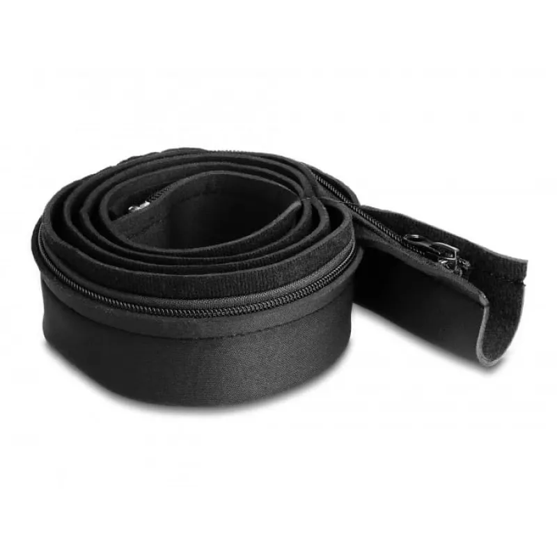DeLOCK kabelių įvora neopreninė lanksti su užtrauktuku 1,5 m x 100 mm juoda