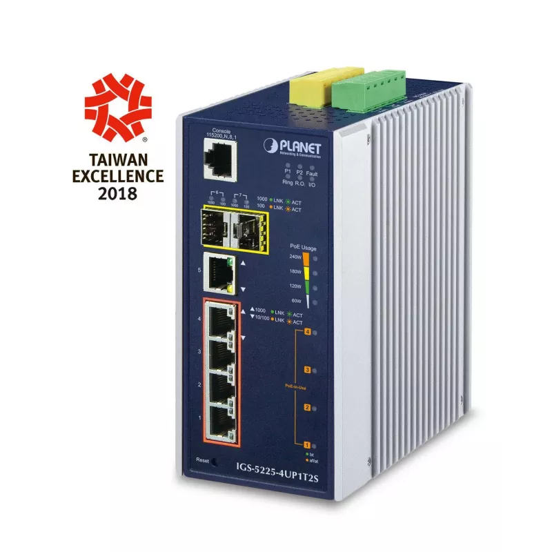 Valdomas L2+ Gigabit Ethernet jungiklis PLANET IGS-5225-4UP1T2S