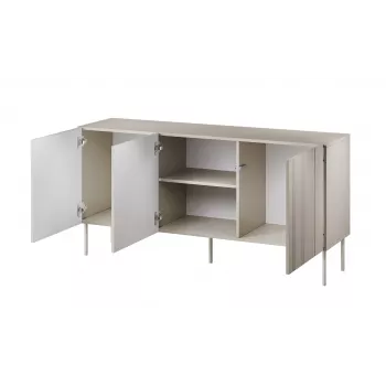 Komoda cama meble ISLA 1505x400x750 mm, matinė smėlio spalva, medžio drožlių plokštė