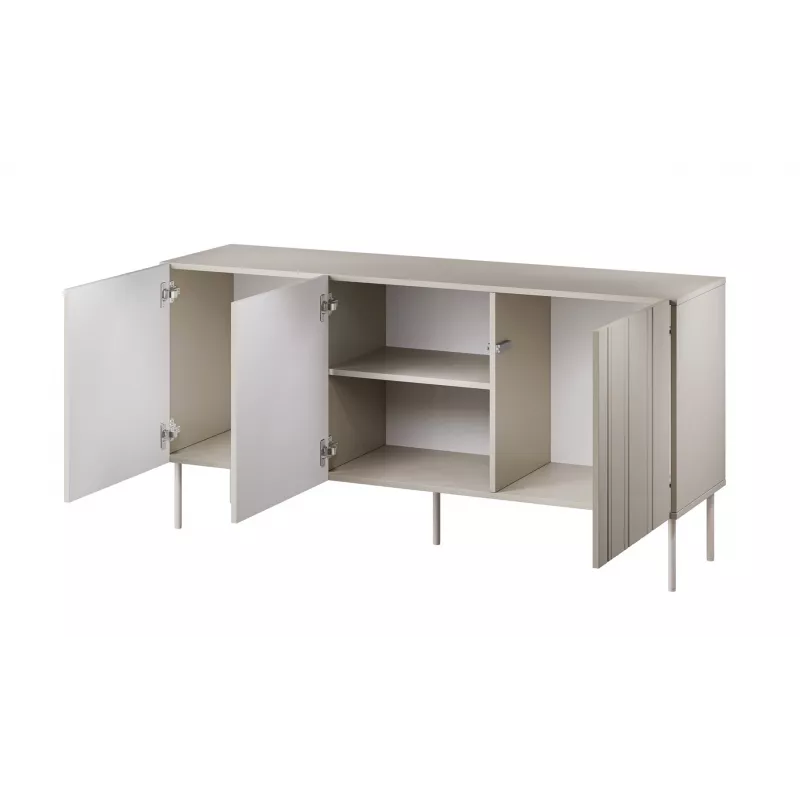 Komoda cama meble ISLA 1505x400x750 mm, matinė smėlio spalva, medžio drožlių plokštė