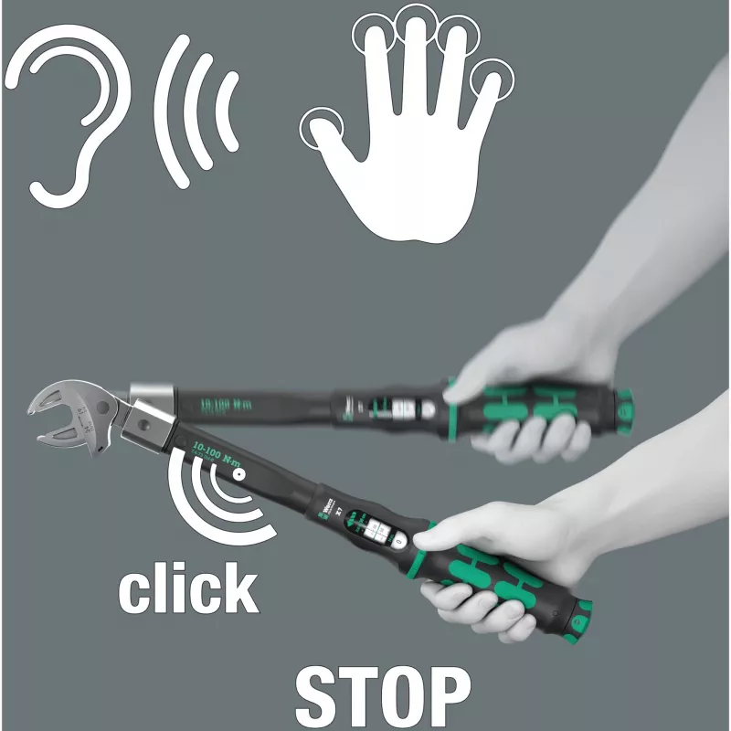Torque wrench Wera Click-Torque X 7 with Juoda-Green handle, square drive insert 14x18 mm
