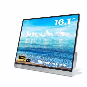 Nešiojamas LCD monitorius EKLEER Co., Ltd. EK16FCG 16 colių, USB Type-C, su kelioniniu dėklu