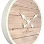 NeXtime klok 3134wi Plank, Ø50 cm, Sieninis, Baltas