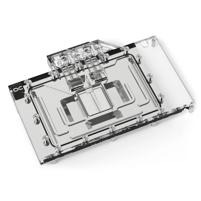 Alphacool 13463 akrilo ir aliuminio galinė plokštė, juoda, 145,2 mm