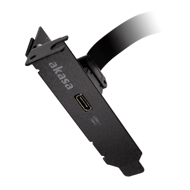 Akasa Low Profile PCI Bracket Adapter USB 3.1 Type C - juodas - Adapteris - Skaitmeninis/duomenų