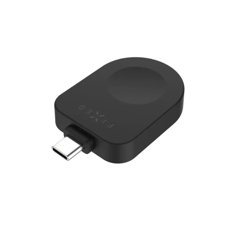 Fiksuotas USB-C įkrovimo adapteris FIXED FIXDW-AWAP-BK, skirtas Apple Watch Powerstation Uni, kompaktiškas atsarginis priedas