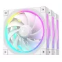 12 cm korpuso ventiliatorius DeepCool FL12 WH — 3 vnt. rinkinys, 120×120×25 mm, 2150 RPM, 55 CFM, Fluid Dynamic Bearing, PWM, multi-LED, 4-pin