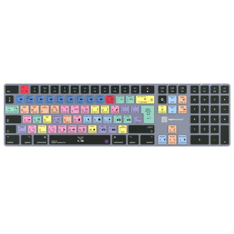 Logickeyboard LKB-PPROCC-TM-UK klaviatūra, biuro, Bluetooth, QWERTY, anglų, pilno dydžio