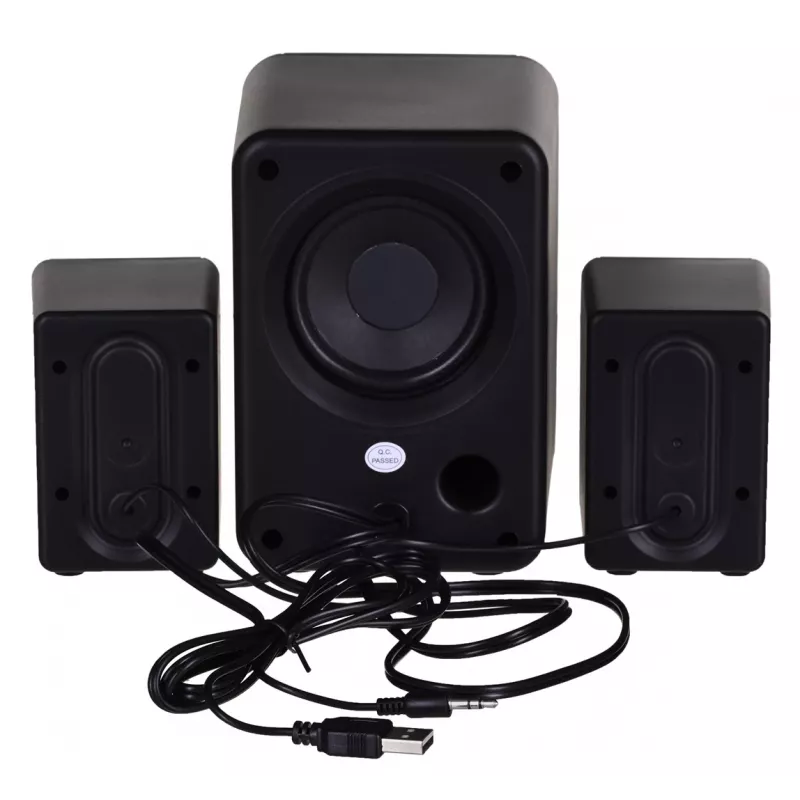 DEFENDER garsiakalbis V11 11 W laidinis 2.1 stalinis palydovinis garsiakalbis, USB 5 V, juodas