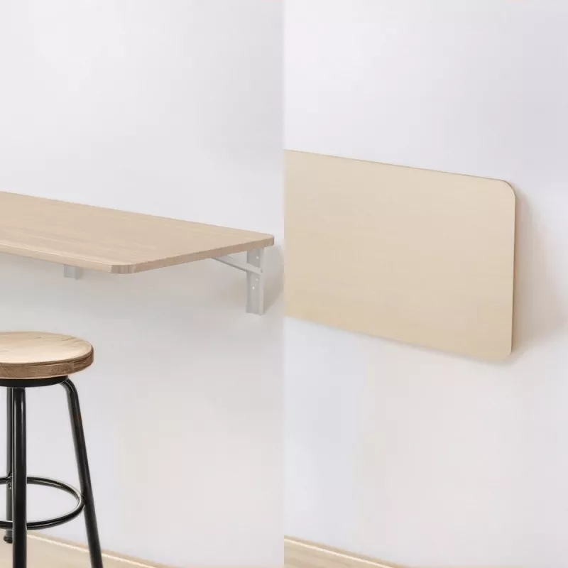 Sieninis sulankstomas lentynėlė MACLEAN MC-128 WD 100×40 cm, medžio apdaila