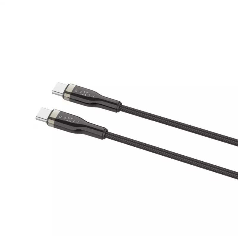 USB-C į USB-C kabelis FIXED FIXDB-CC2-BK — 2 m, 100 W, fiksuotas nenuimamas