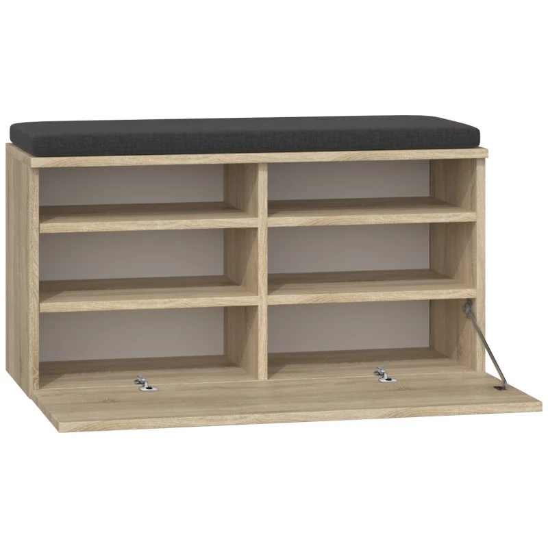 Uždara batų spintelė Top e Shop RIVA SZAFKA SONOMA — Ąžuolo apdaila, 850×460 mm, 16 mm medžio drožlių plokštė