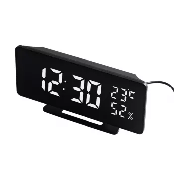 Skaitmeninis LED žadintuvas GreenBlue GB395 su temperatūros rodymu