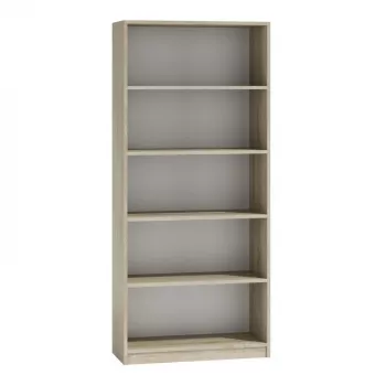 Biuro knygų spinta top e shop R80 SONOMA, ąžuolo apdaila, 5 lentynos, 800×300×1820 mm