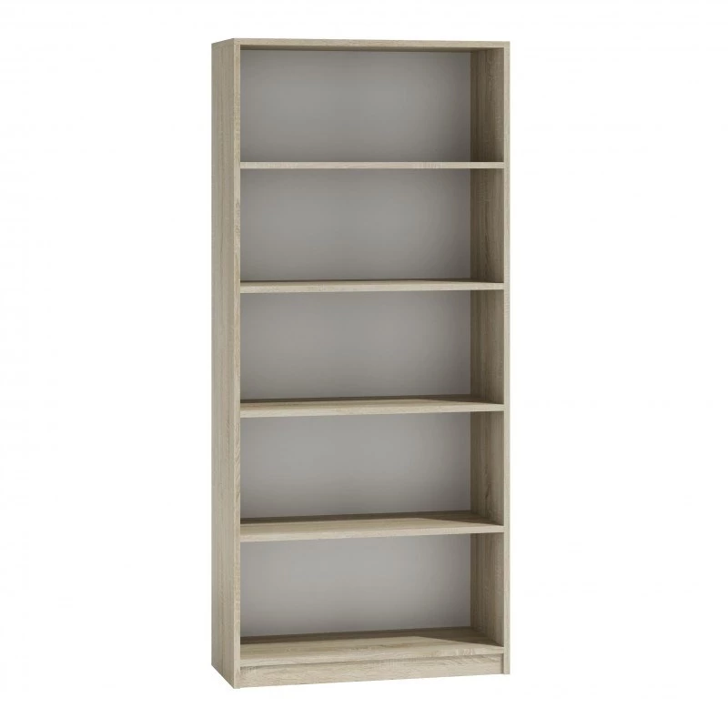 Biuro knygų spinta top e shop R80 SONOMA, ąžuolo apdaila, 5 lentynos, 800×300×1820 mm