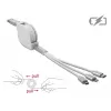 USB laidas DeLOCK 85850 0,98 m USB 2.0 USB A USB C/Micro-USB B/Lightning