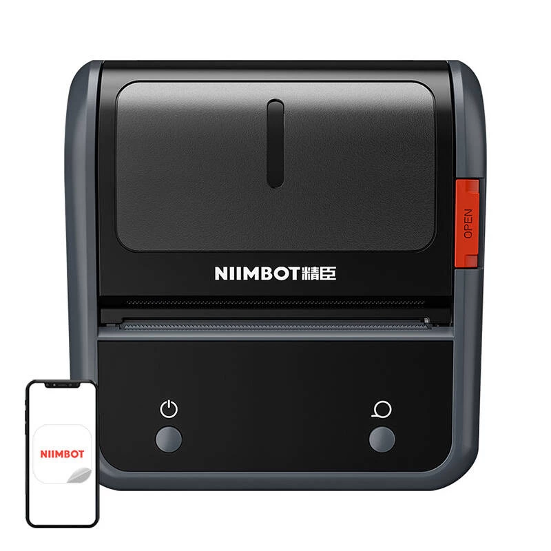 Terminis etikečių spausdintuvas NIIMBOT B3S_P 300 dpi Bluetooth nešiojamas, pilkas