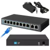 Extralink PoE jungiklis CERES 8x 100Mb/s PoE/PoE+, 2x RJ45 Uplink 100Mb/s, 96W