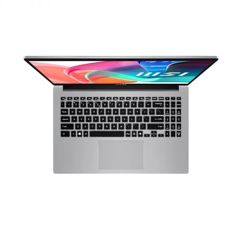 MSI Modern 15 F13MG-088PL Intel® Core™ i7 i7-1355U nešiojamas kompiuteris 39,6 cm (15,6 inch) Full HD 16 GB DDR4-SDRAM 512 GB SSD Wi-Fi 6E (802.11ax) Windows 11 Pro sidabrinis