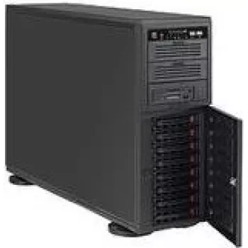 Supermicro SC743 AC-668B - pilnas bokštas - 4U - išplėstinis ATX - SATA/SAS - karštas keitimas 668 W - juoda - USB