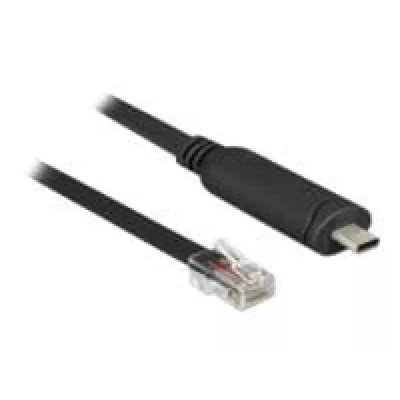 DeLock - serijinis adapteris - USB-C - RS-232 x 1 - juodas (63912)