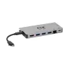 USB-C Dock - 4K HDMI, USB 3.2 Gen 1, USB-A Hub, GbE, atminties kortelė, 100W PD įkrovimas, nuimamas laidas U442-DOCK5D-GY