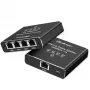 Ethernet mini jungiklis QOLTEC 52293 1x4 RJ45, 1 įėjimo 4 išėjimų nevaldomas tinklo skirstytuvas