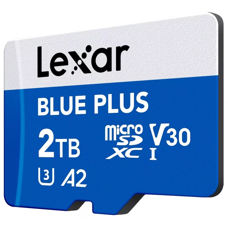 MicroSDXC atminties kortelė Lexar BLUE PLUS 2 TB UHS‑I, 170 MB/s, U3 V30, atspari vandeniui