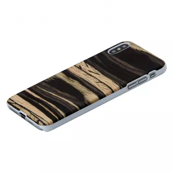 man and wood išmaniojo telefono dėklas, skirtas iPhone XS Max – baltosios juodmedžio apdailos