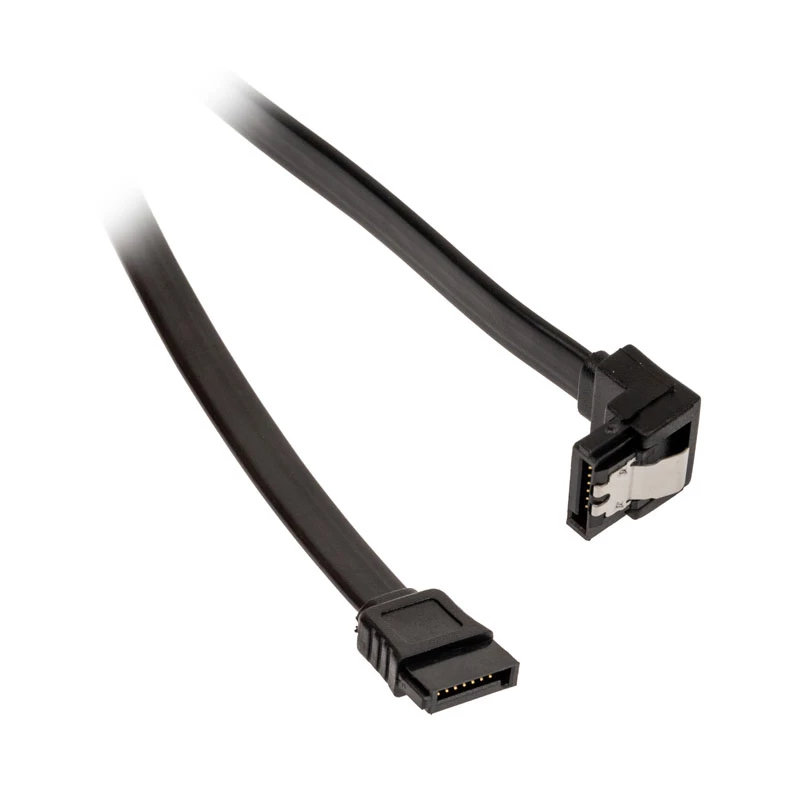 SATA kabelis Akasa Proslim 90° 50 cm — stačiakampis SATA duomenų kabelis, 50 cm