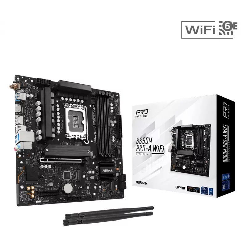 ASRock B860M Pro-A WiFi Micro-ATX pagrindinė plokštė