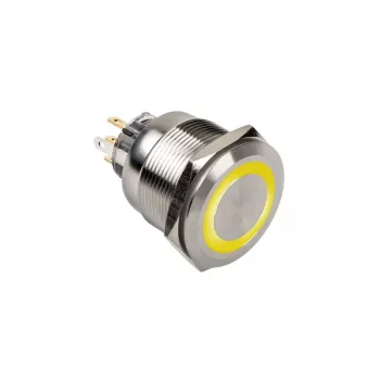 Vandalams atsparus mygtukinis jungiklis DimasTech PD197 25mm Sidabrinėline Ring
