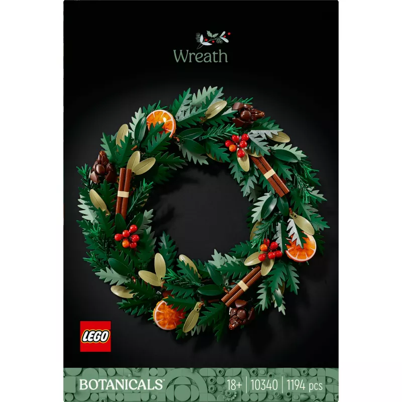konstravimo žaislas LEGO 10340 Icons Kalėdų vainikas