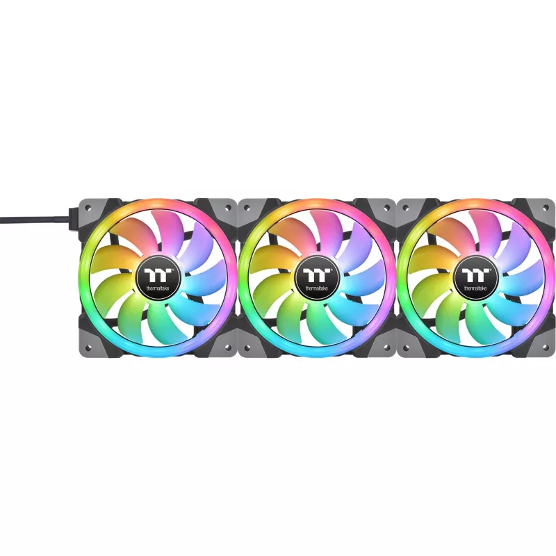 Thermaltake SWAFAN EX12 ARGB 120mm Reverse Blade 3 rinkinys - juoda