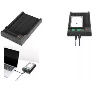 LogiLink USB 3.2 Gen 2 Quickport 2-Bay, skirta 2.5/3.5 SATA HDD/SSD ir M.2 NVMe QP0031