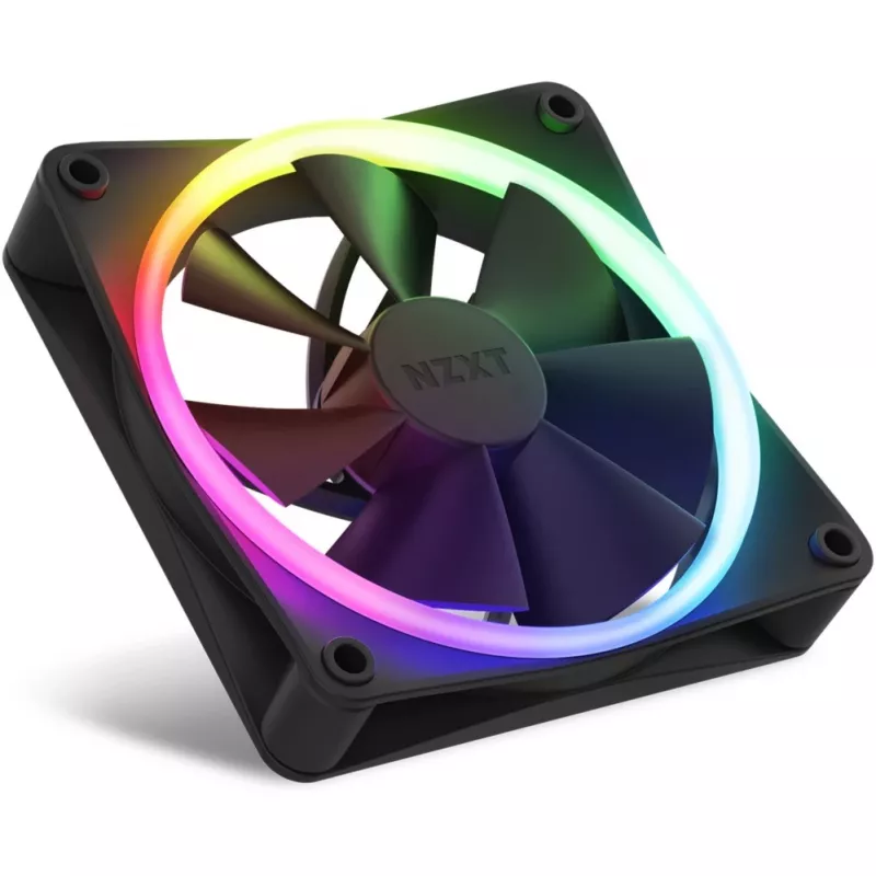 NZXT F120 RGB 120mm ARGB korpuso ventiliatorių rinkinys (3 vnt.) - juoda
