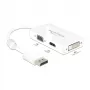 DELOCK adapterio laidas DisplayPort kištukas > 1 x VGA + 1 x HDMI + 1 x DVI 24+1 baltas