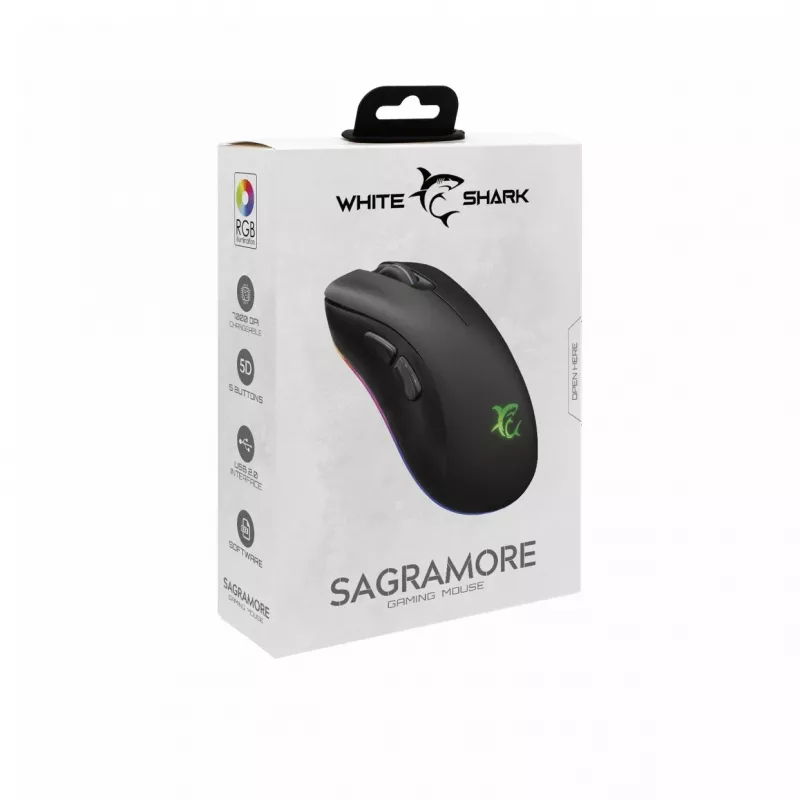 Pelė White Shark GM-9003 SAGRAMORE RGB 7.000 DPI