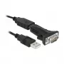 Serijinis laidas DeLOCK 66286 USB Type-A DB-9 Juodas 0,8 m