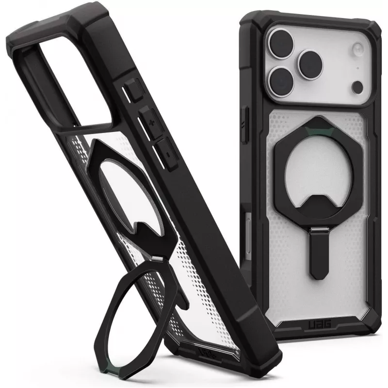 UAG Urban Armor Gear Plasma XTE MagSafe Kickstand dėklas | Apple iPhone 17 Pro Max | juoda/skaidri | 11452811404G (11452811404G)