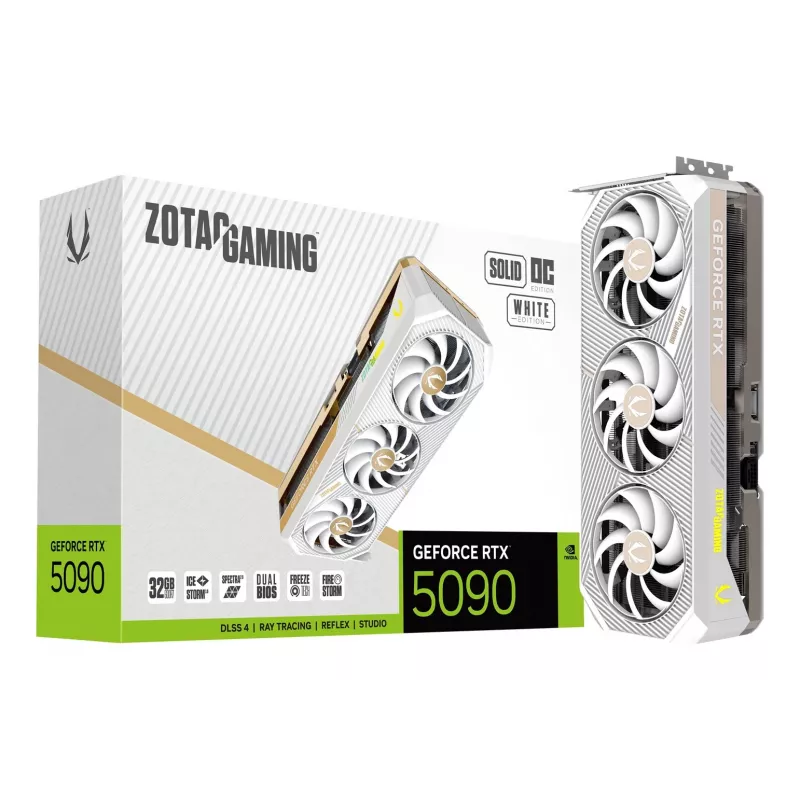 ZOTAC GAMING GeForce RTX 5090 SOLID OC Balta 32GB GDDR7