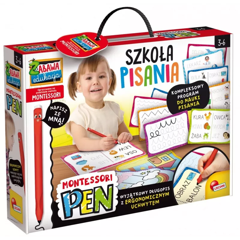 Mokomasis rinkinys Montessori rašymo mokykla su 18 planšetinių kompiuterių