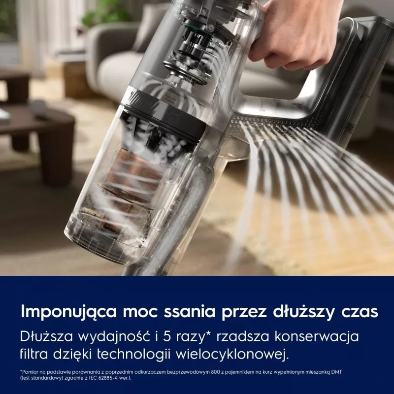 Electrolux EP82AB25UG belaidis dulkių siurblys / elektrinė šluota Baterija Sausas Cikloninis Be maišelio 0,4 l 100 W Pilka
