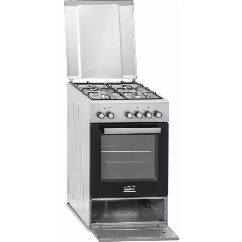 Dujinė kaitlentė ir elektrinė orkaitė SIMFER 5405SERGG, nerūdijantis plienas, 4 zonos, 50 cm